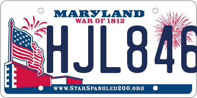 MD license plate HJL8465