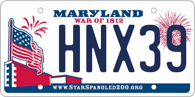 MD license plate HNX391