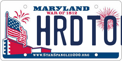 MD license plate HRDT0P