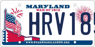 MD license plate HRV185
