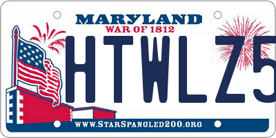 MD license plate HTWLZ50