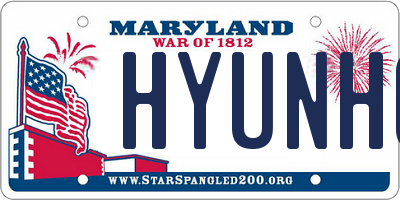 MD license plate HYUNHG