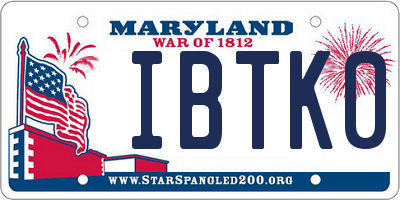 MD license plate IBTK01