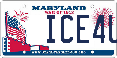 MD license plate ICE4U