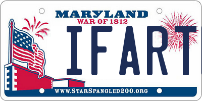 MD license plate IFARTD