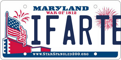 MD license plate IFARTED