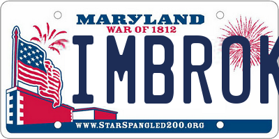 MD license plate IMBROK3