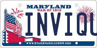 MD license plate INVIQUC