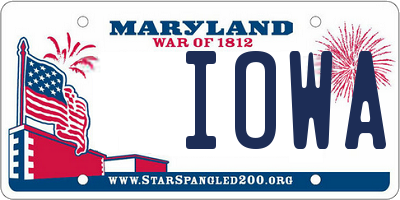 MD license plate IOWA