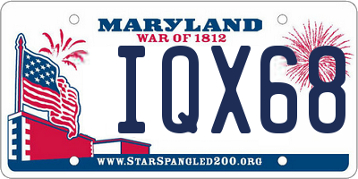 MD license plate IQX682