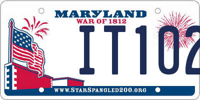 MD license plate IT102