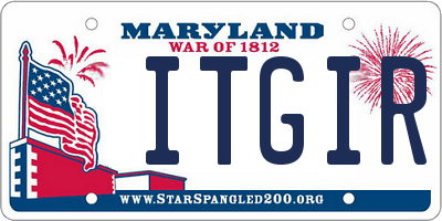 MD license plate ITGIRL