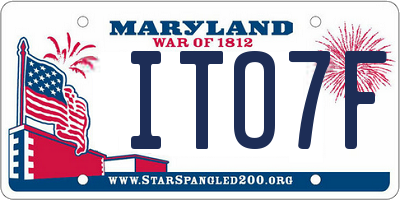 MD license plate ITO7FA