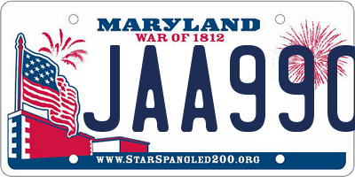 MD license plate JAA9907