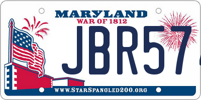 MD license plate JBR574