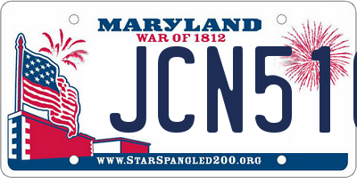 MD license plate JCN516