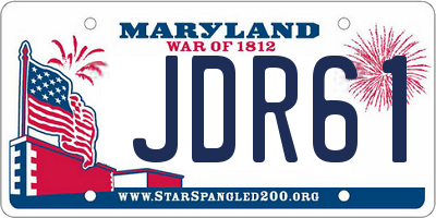 MD license plate JDR611