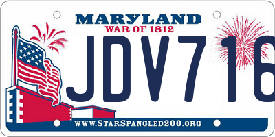 MD license plate JDV7167