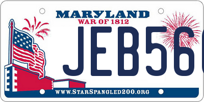 MD license plate JEB566