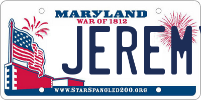 MD license plate JEREMY