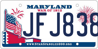 MD license plate JFJ8383