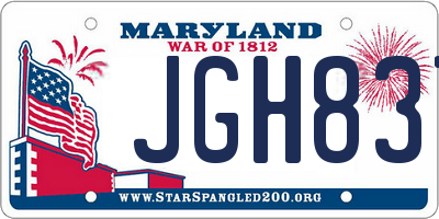 MD license plate JGH837