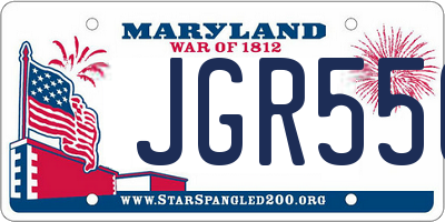 MD license plate JGR556