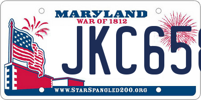 MD license plate JKC658