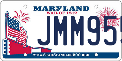 MD license plate JMM955