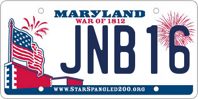 MD license plate JNB161