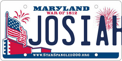 MD license plate JOSIAH8