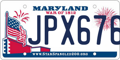 MD license plate JPX6767