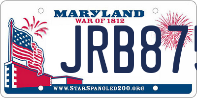 MD license plate JRB875