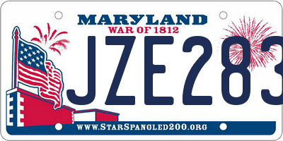 MD license plate JZE2830