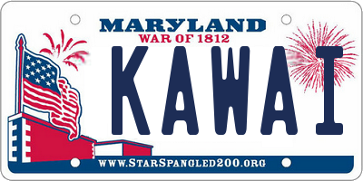 MD license plate KAWAII