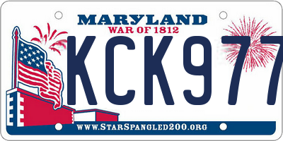 MD license plate KCK9777