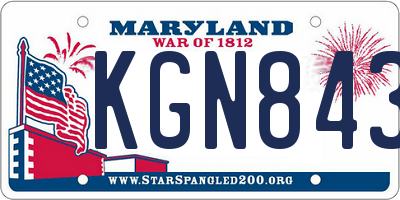 MD license plate KGN8439