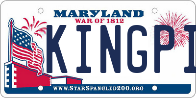 MD license plate KINGPIN