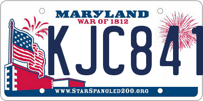 MD license plate KJC8412