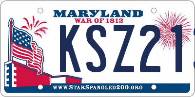 MD license plate KSZ213