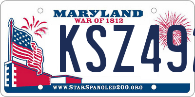 MD license plate KSZ492