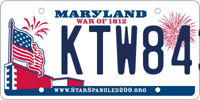 MD license plate KTW843