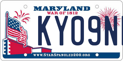 MD license plate KY09NR