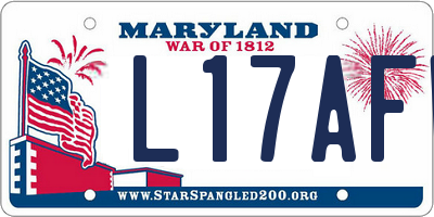 MD license plate L17AFW