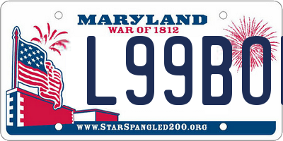 MD license plate L99BOF