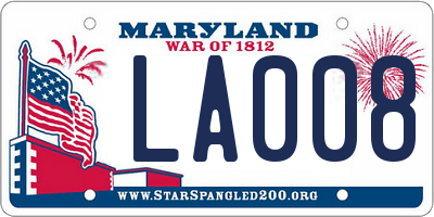 MD license plate LA0081