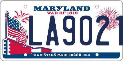 MD license plate LA90210