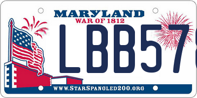 MD license plate LBB578