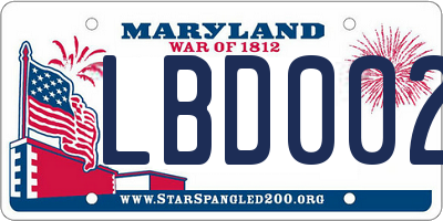 MD license plate LBD0022