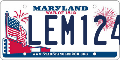 MD license plate LEM1249